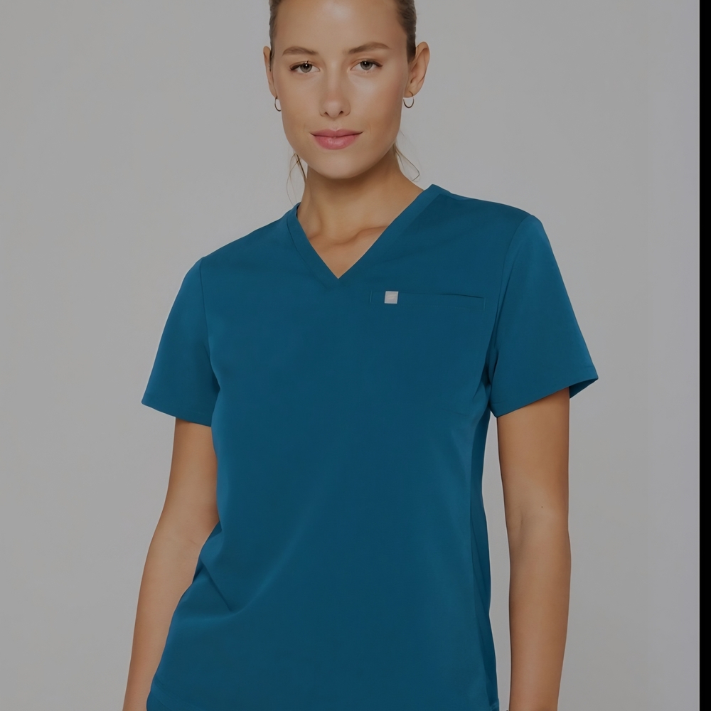 Teal V-Neck Women's Top SOLD